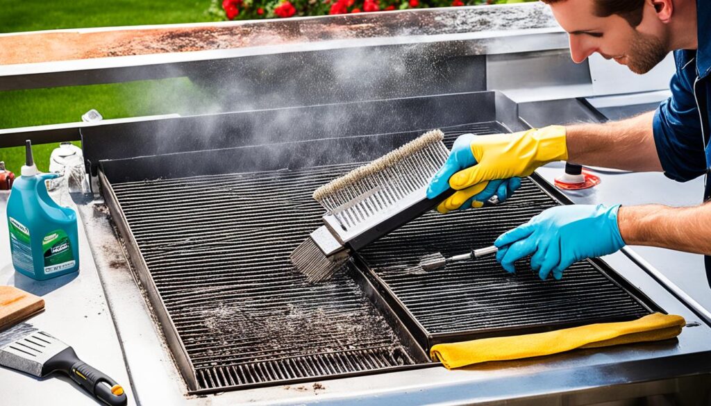 Cleaning BBQ supplies