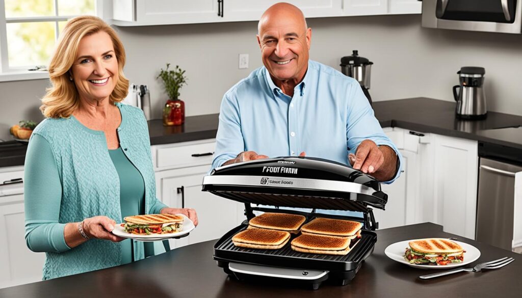 George Foreman 4-Serving Removable Plate Grill and Panini Press