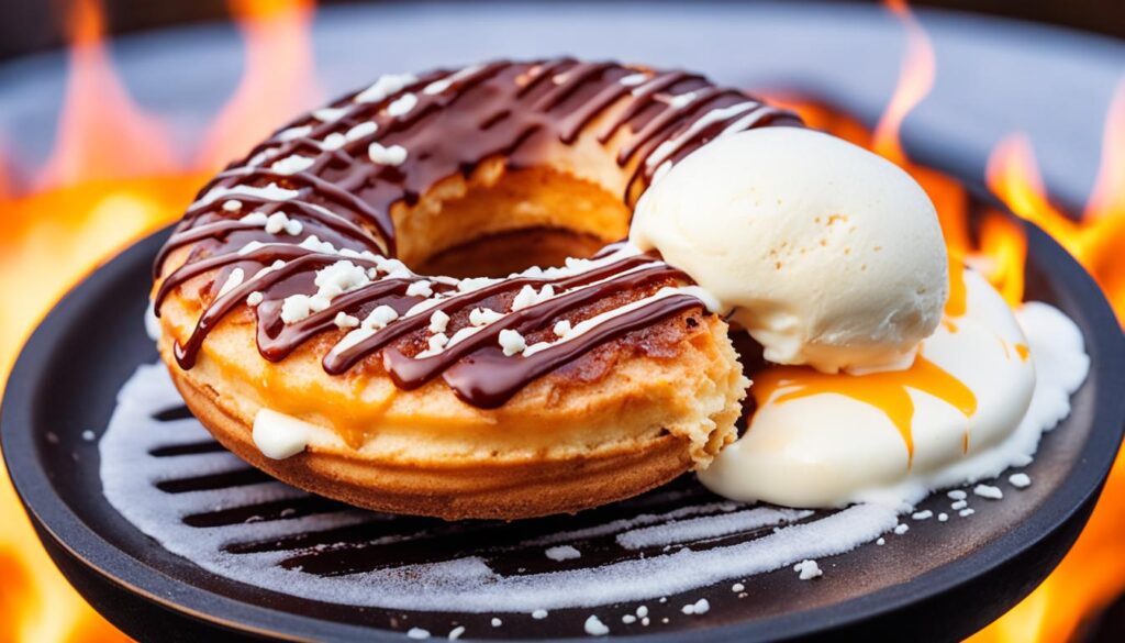 Grilled Donut Ice Cream Sandwiches