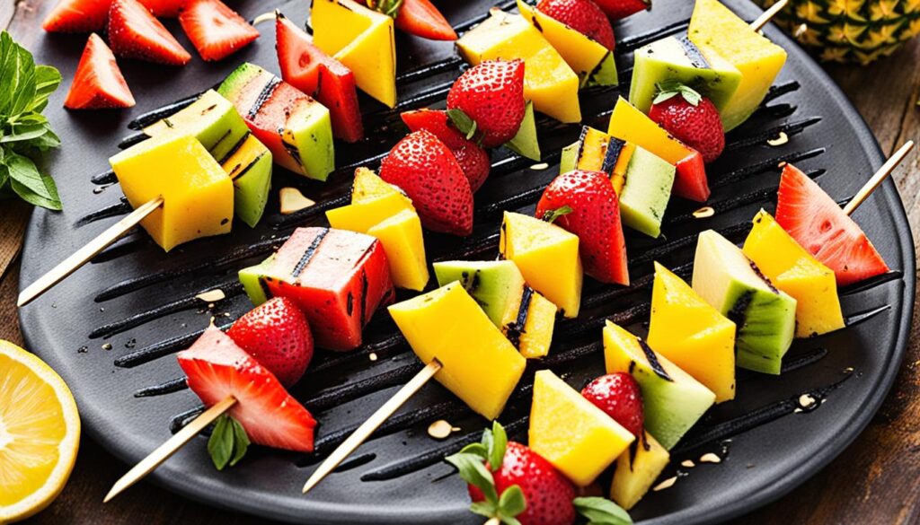 Grilled Summer Fruit Skewers