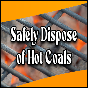 A grill specifically designed for safely disposing of hot coals.