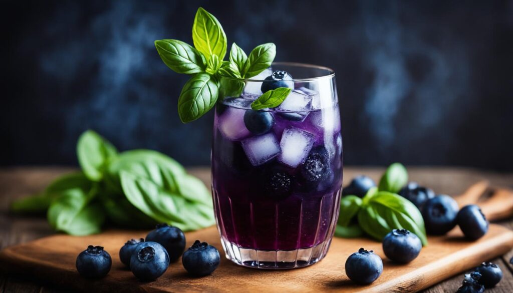 Smoked Blueberry Basil Lemonade