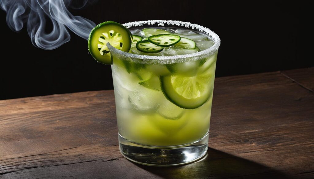 Smoky Cucumber Jalapeño Margarita