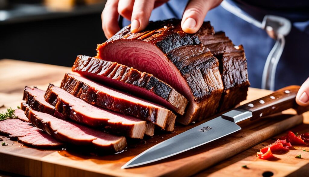 carving the brisket