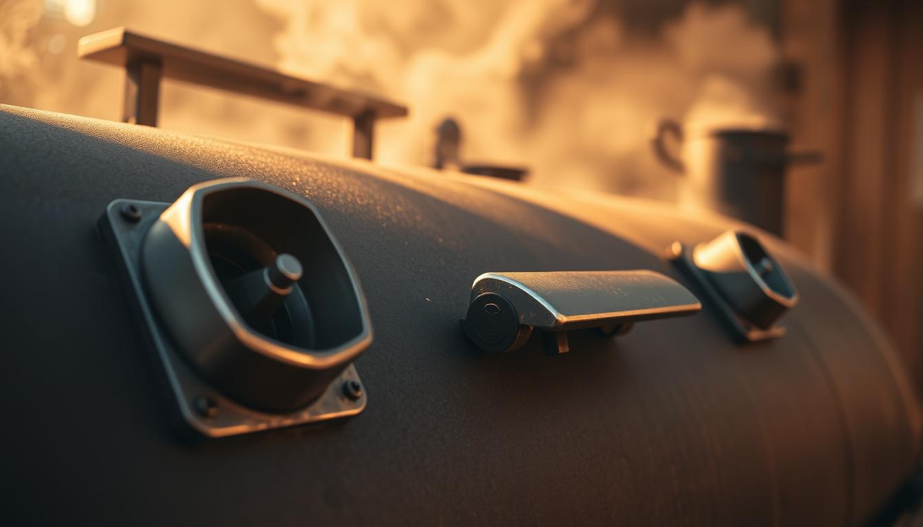 charcoal smoker vent management