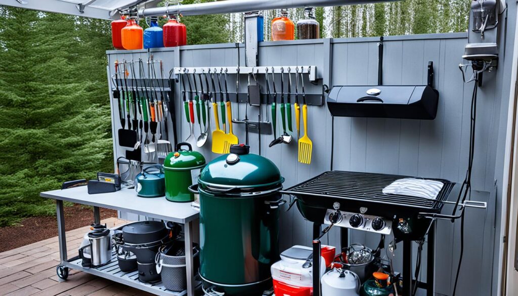 cleaning and storage for outdoor cooking gear