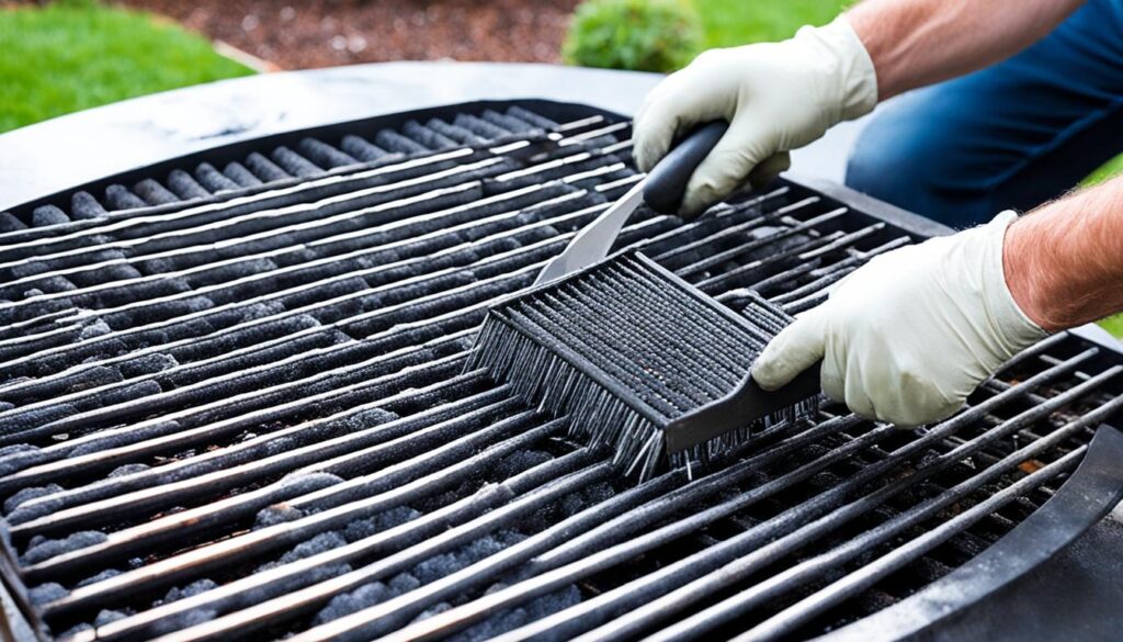 cleaning charcoal grill