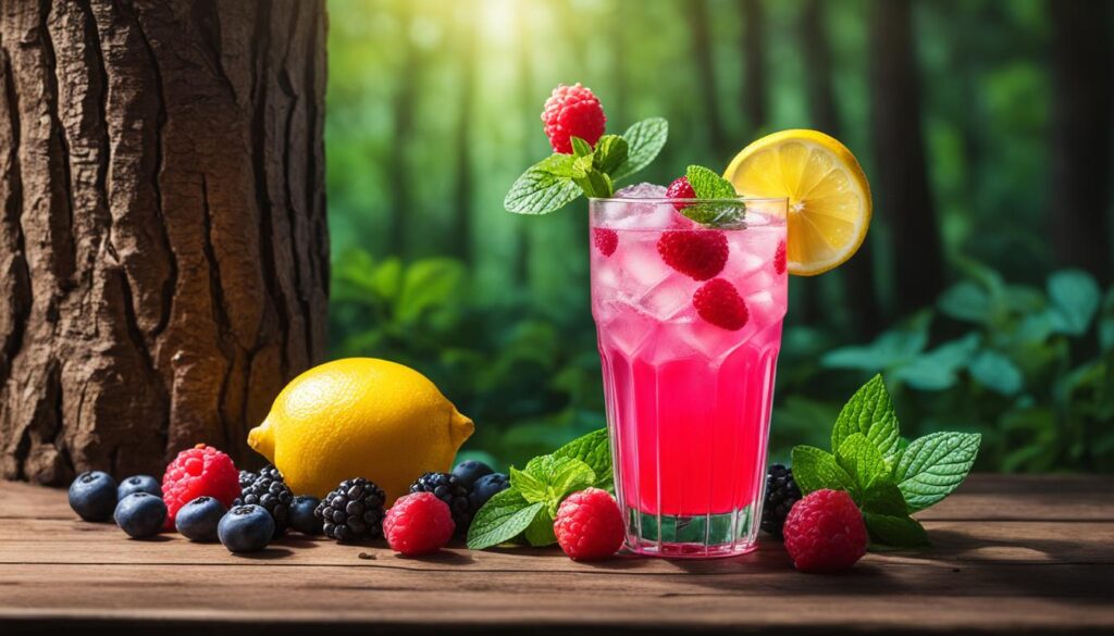 garnished berry lemonade