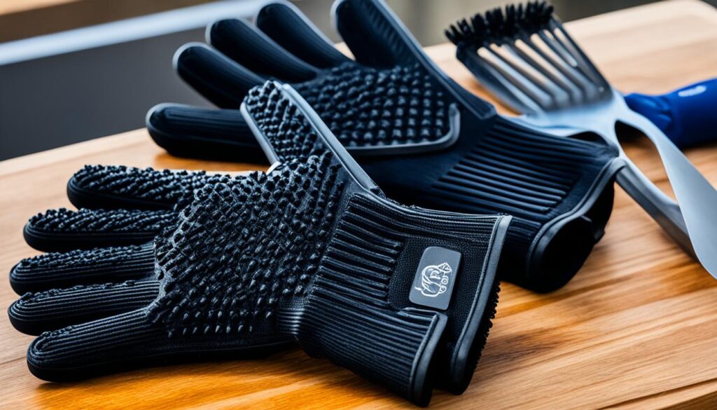 heat resistant BBQ gloves