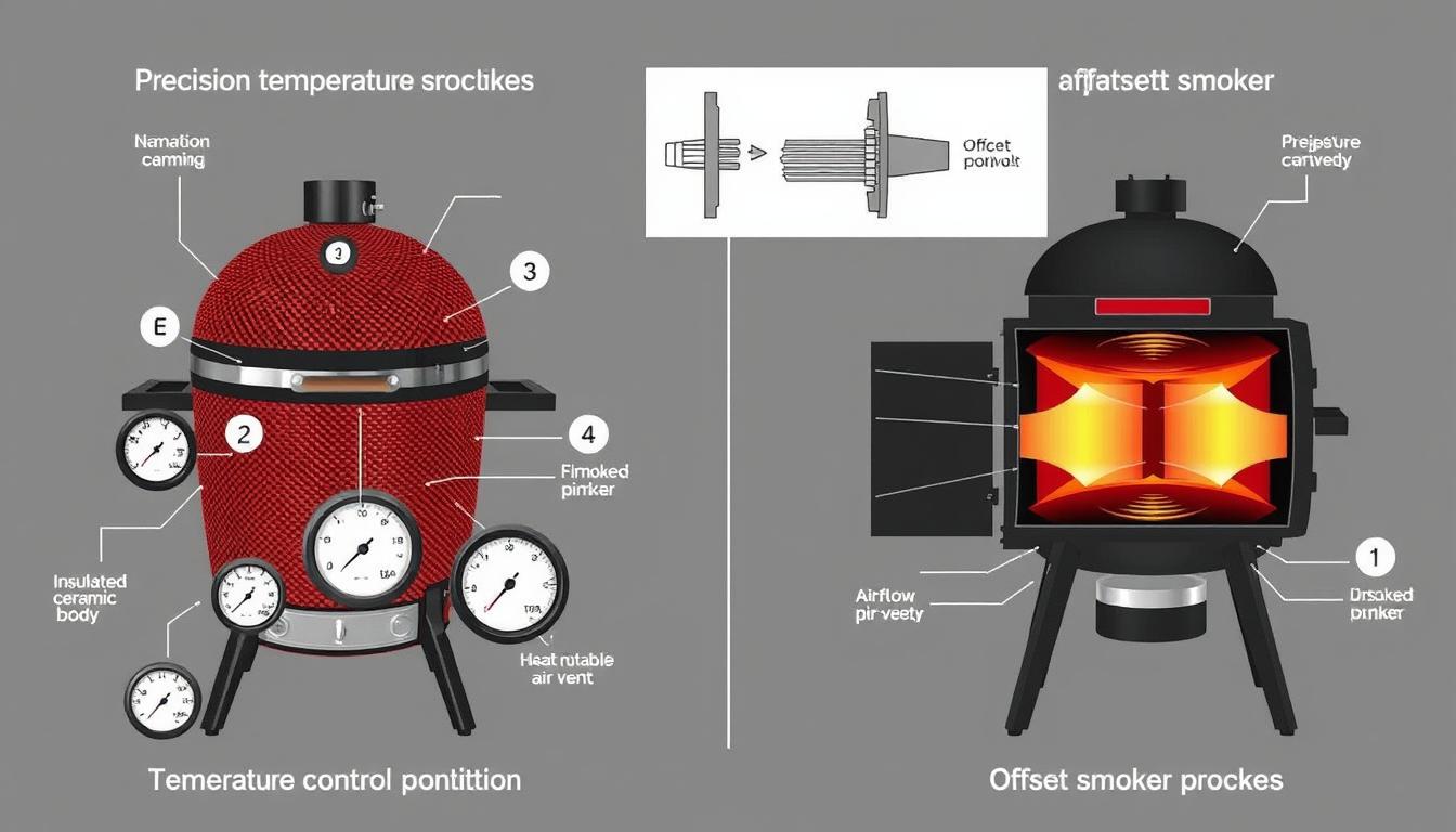 kamado vs offset smoker temperature control