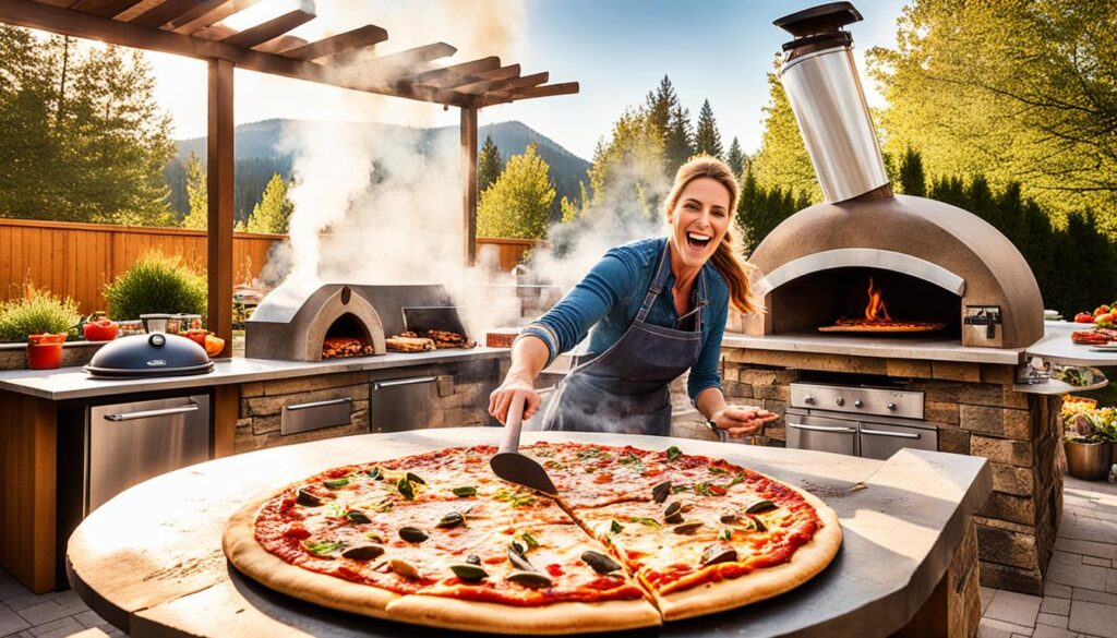 large outdoor pizza oven