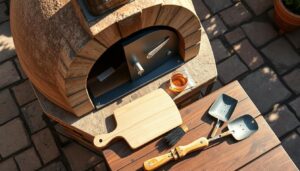 maintain a wood fired pizza oven