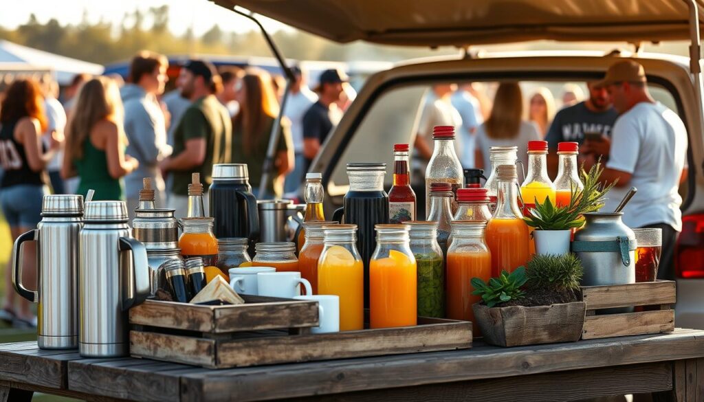 morning tailgate beverage station