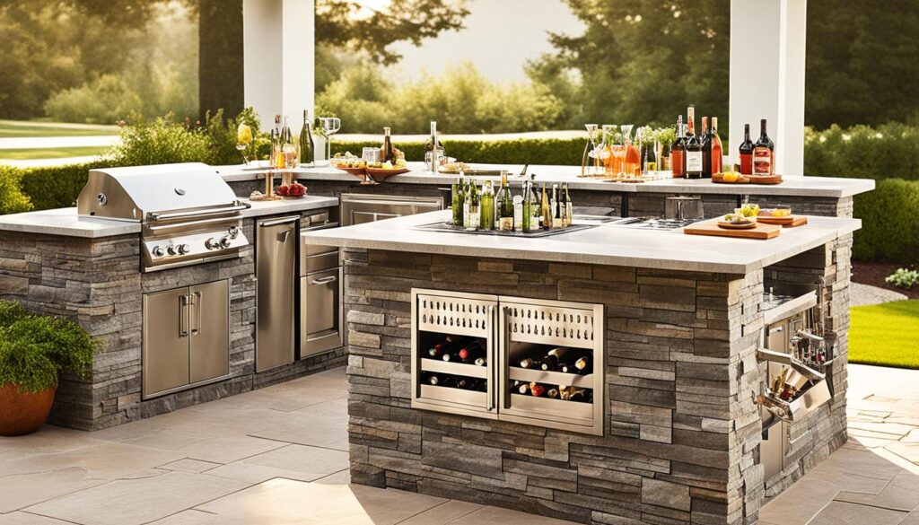 outdoor kitchen bar accessories