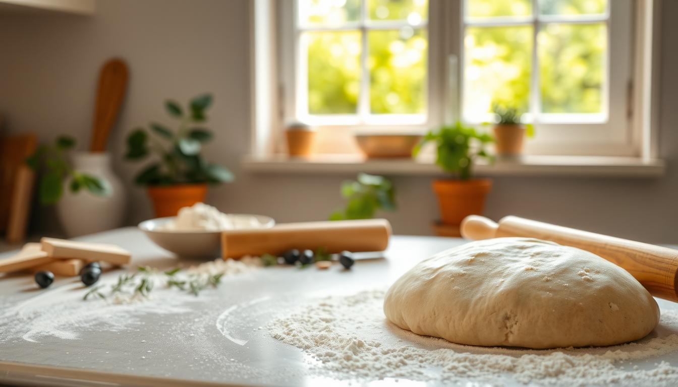pizza dough preparation