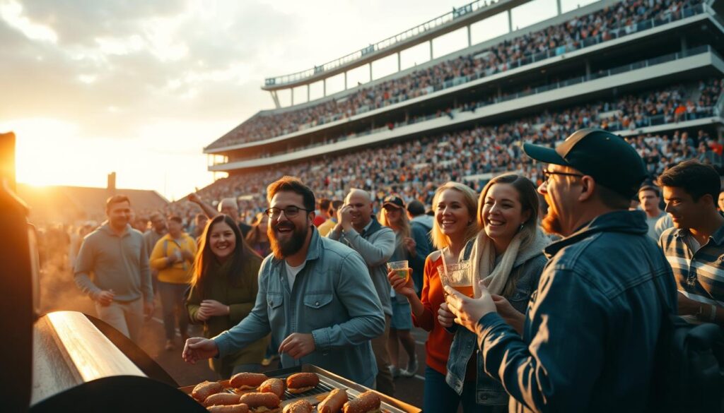 tailgate to kickoff transition