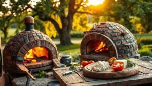 wood fired pizza oven setup