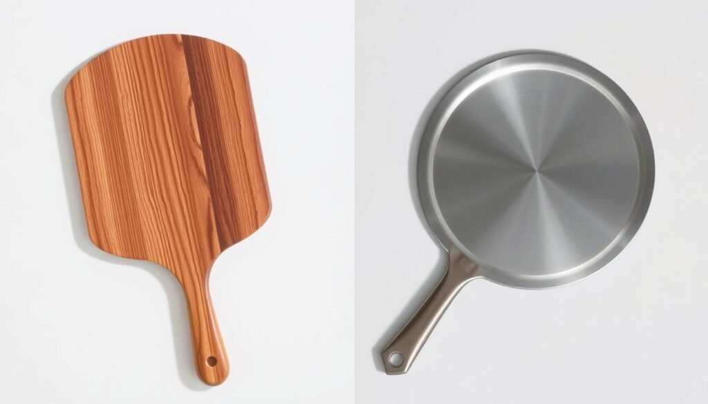 wooden vs metal pizza peel